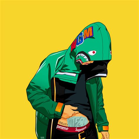 supreme cartoon gucci wallpaper